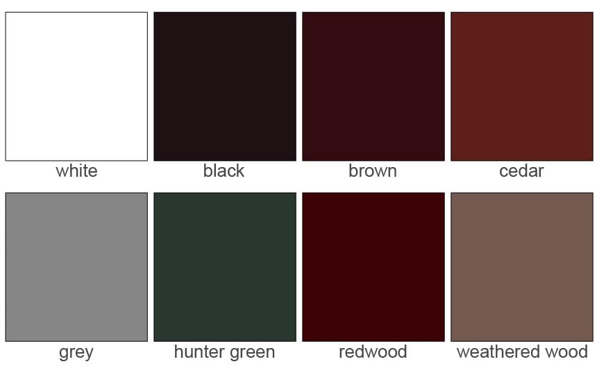 HDPE Rail Fencing Color Chart